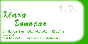 klara domotor business card